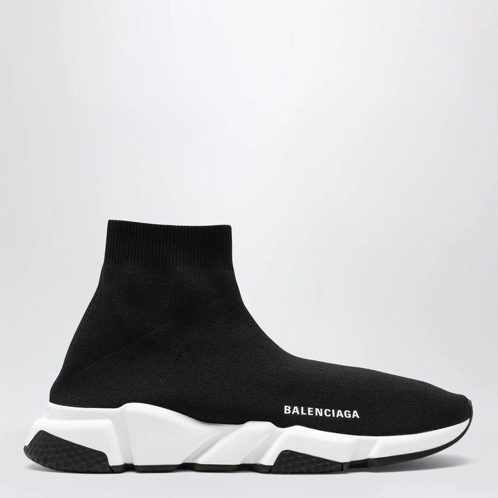 Balenciaga - Black mesh and white Speed Sneakers
