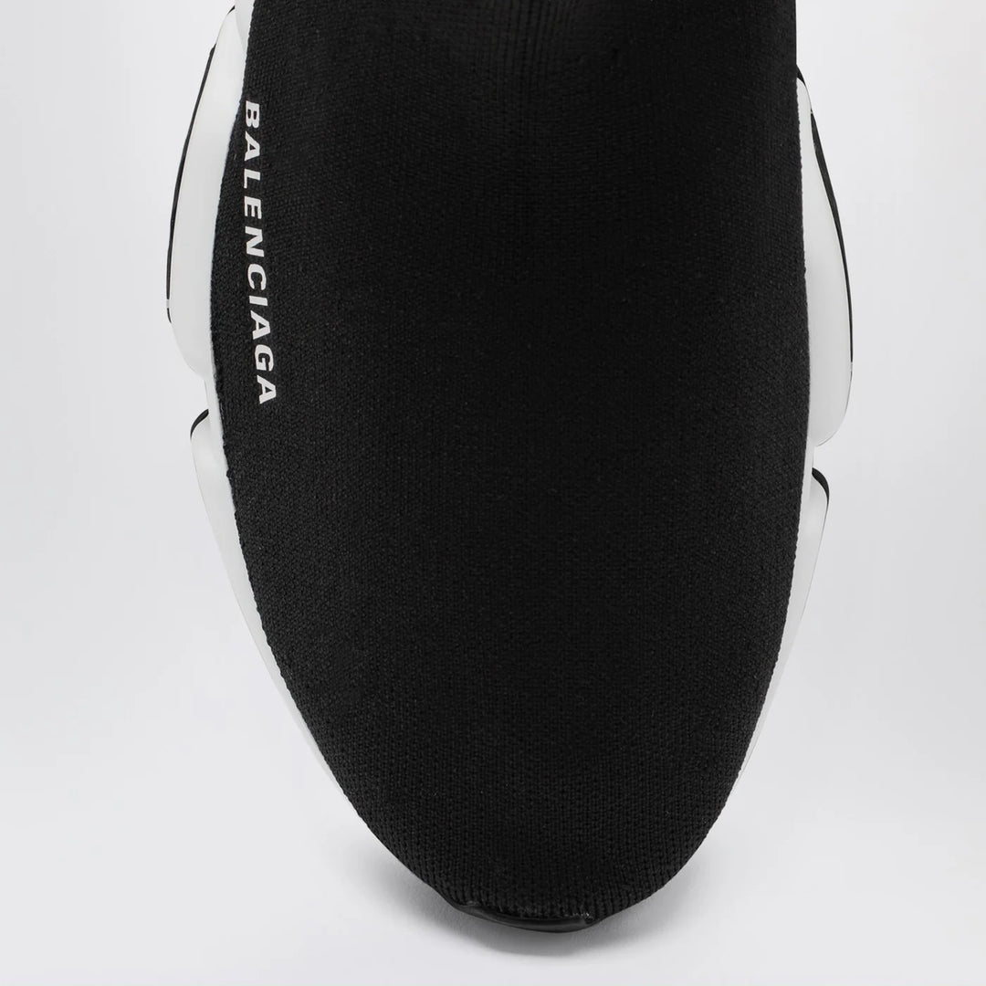 Balenciaga - Black mesh and white Speed Sneakers