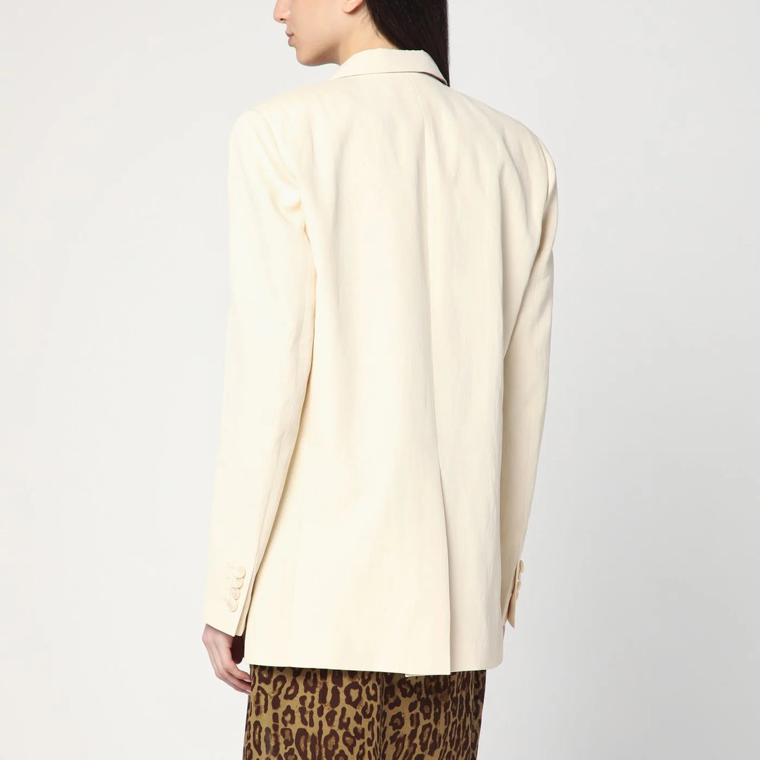 Stella McCartney - Single-breasted jacket in butter colour