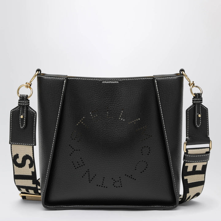 Stella McCartney - Square black crossbody bag with logo
