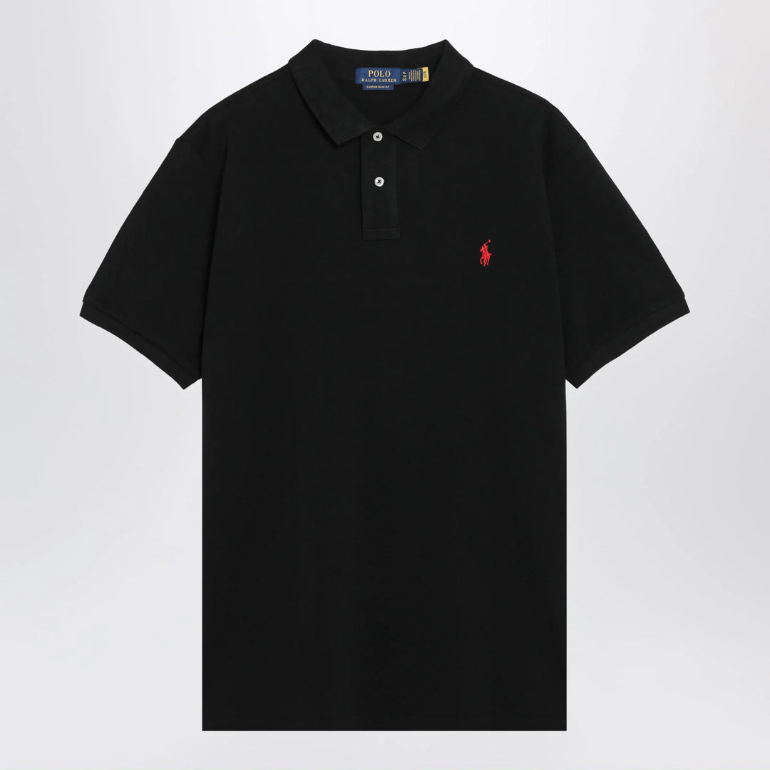 Polo Ralph Lauren - Black cotton Custom Slim-Fit polo Brand Shirts &amp; Tops S