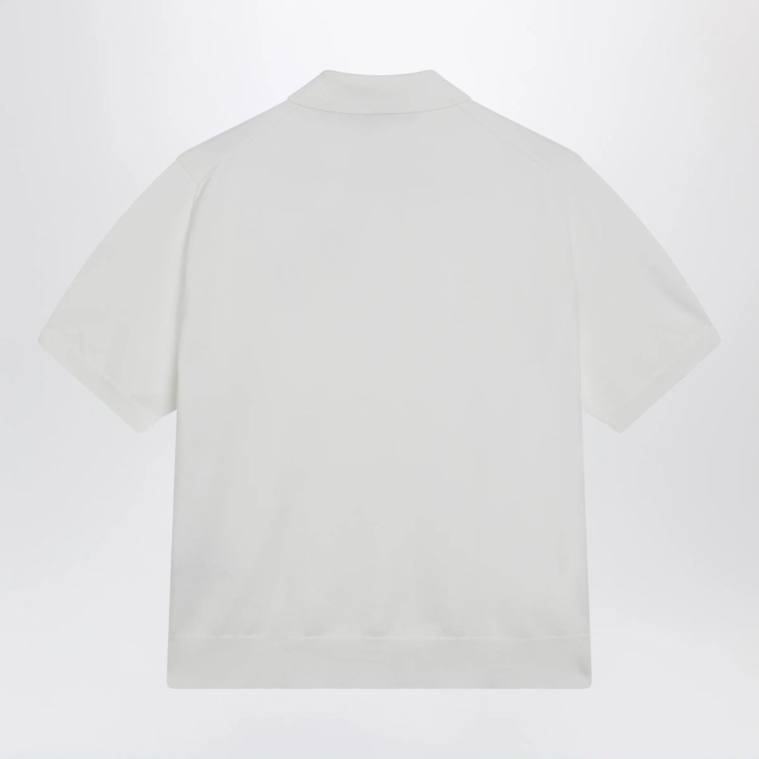 Polo Ralph Lauren - White cotton polo-collar sweater