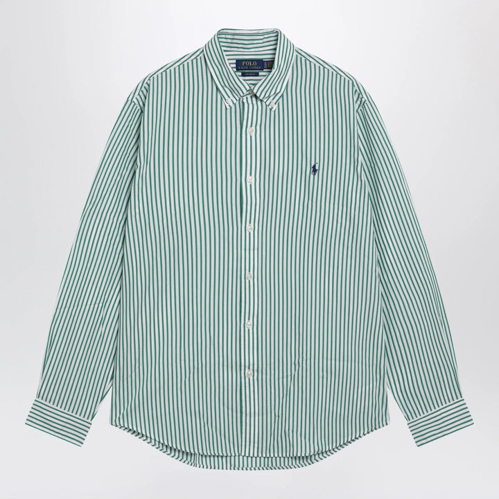 Polo Ralph Lauren - White/green striped Custom-Fit shirt