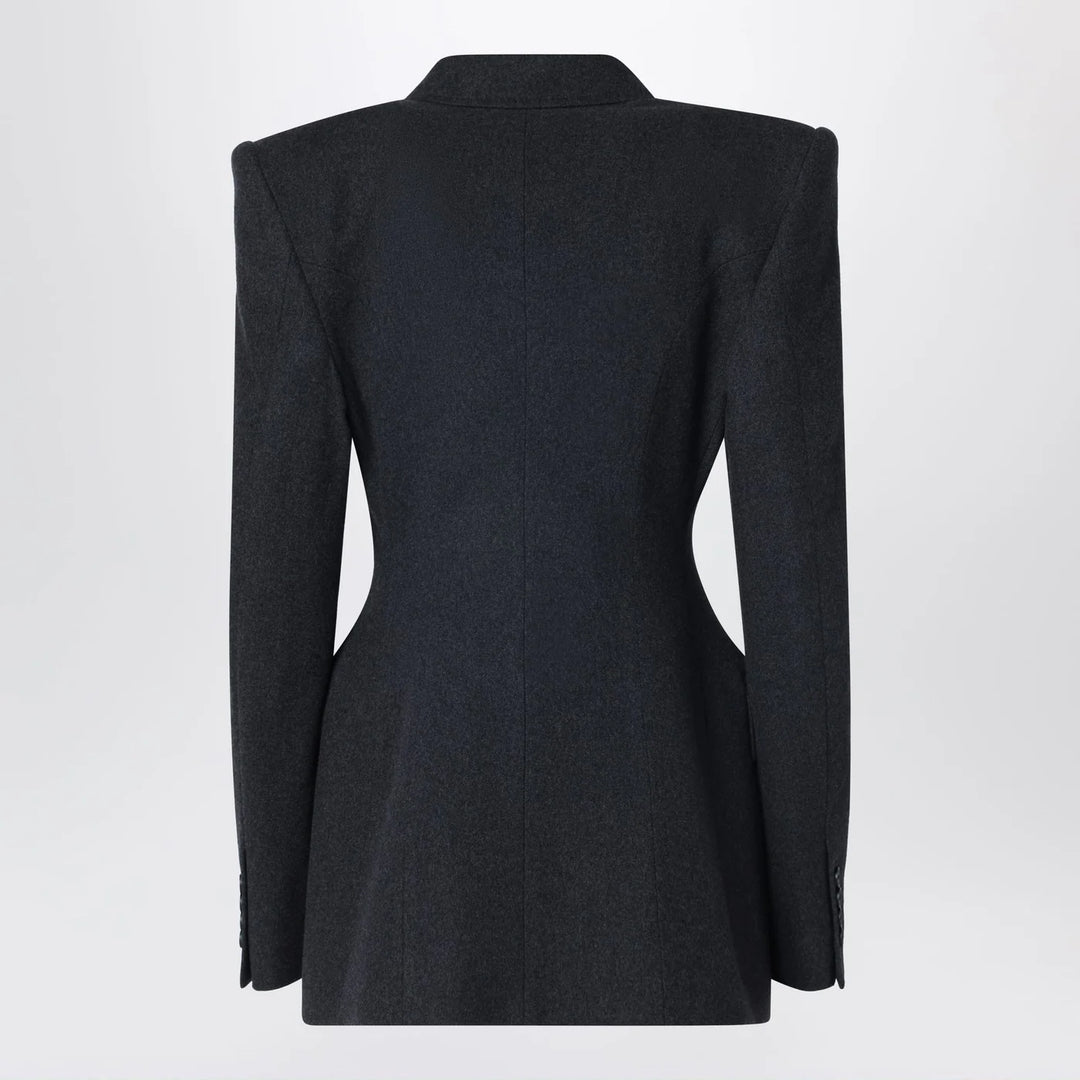 Balenciaga - Grey double-breasted cashmere jacket