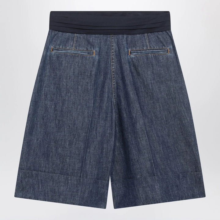 Valentino - Denim bermuda shorts with oversized bow