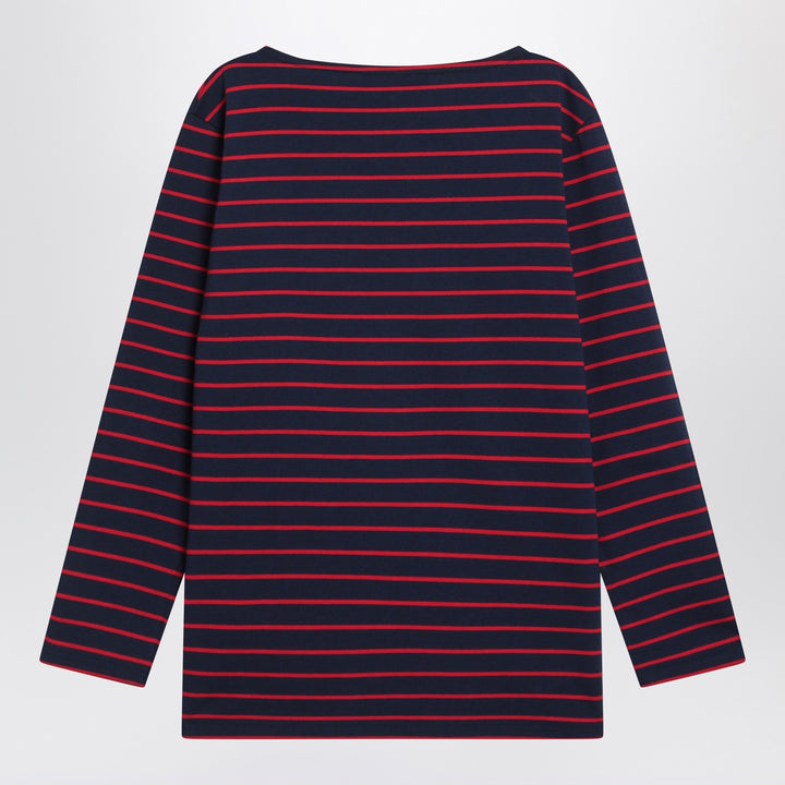 Blue T-shirt with red stripes by Valentino