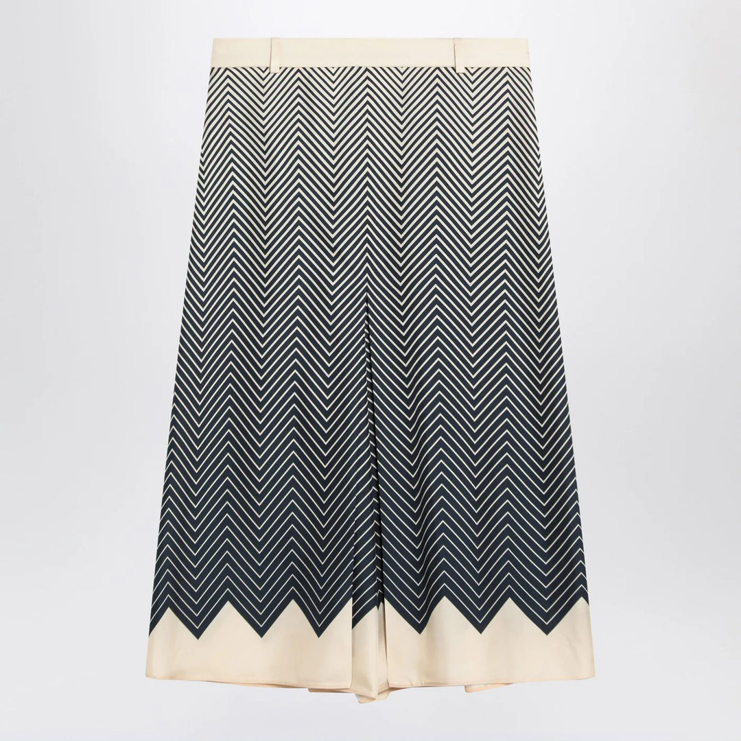 Valentino - Blue/ivory silk skirt
