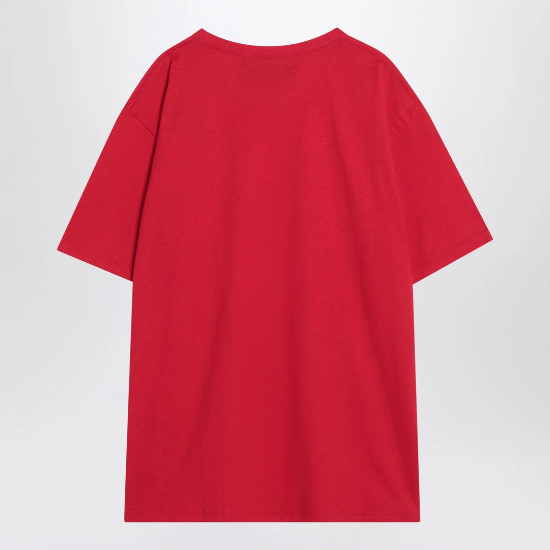 Valentino - Red T-shirt with Le Chat de la Maison print