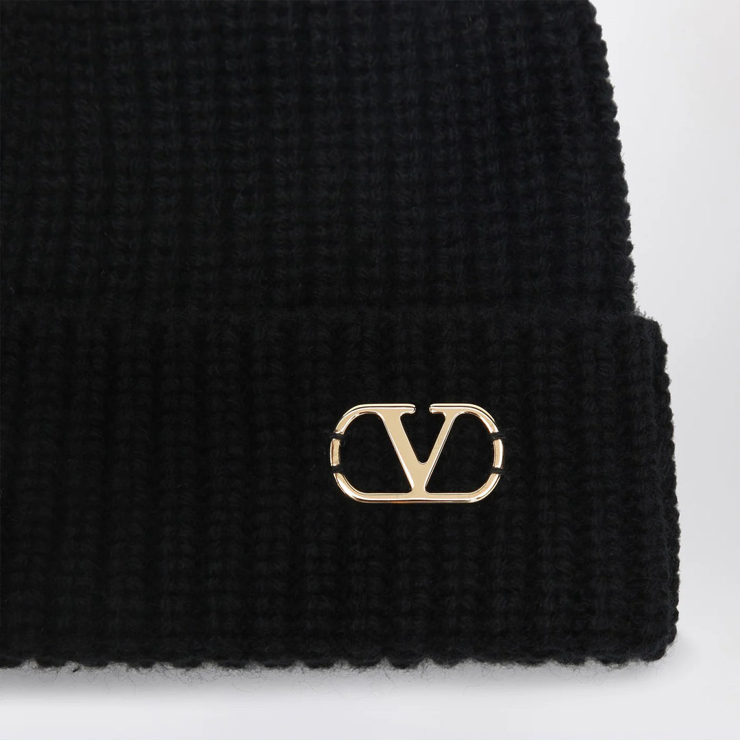 Valentino Garavani - VLogo Signature beanie black in cashmere