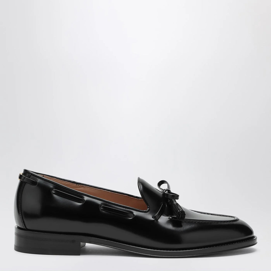 Valentino Garavani - Bowshire loafers in black glossy calfskin