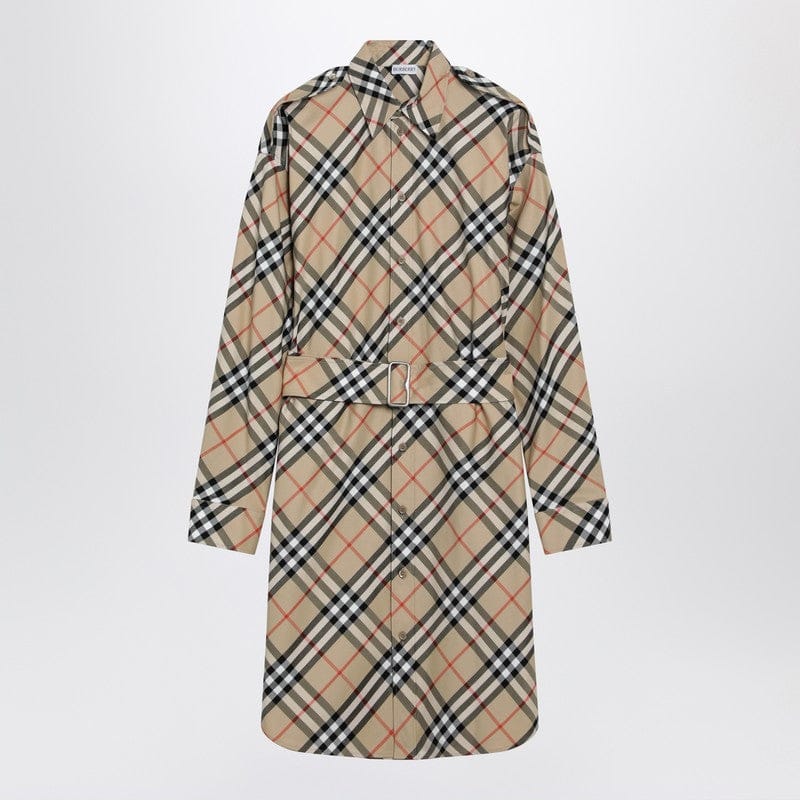 Coats & Jackets Burberry - Beige Check shirt dress - 8 UK Brand