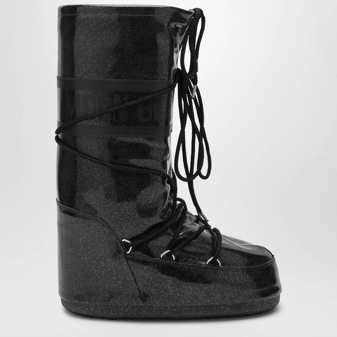 Moon Boot - Black Icon Glitter boots