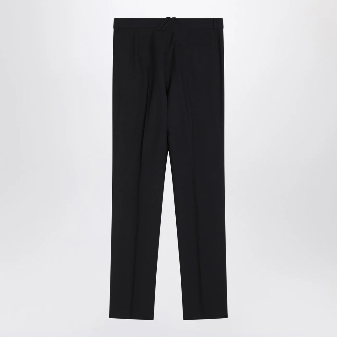 Burberry - Classic navy blue wool blend trousers