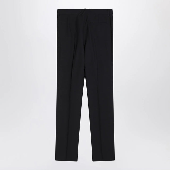 Burberry - Classic navy blue wool blend trousers