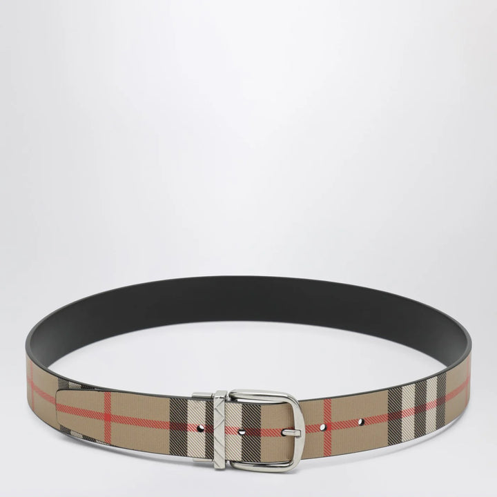 Burberry - Reversible belt with Check buckle
