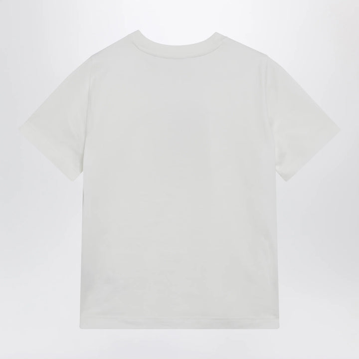 Burberry - White T-shirt with Knight Stamp