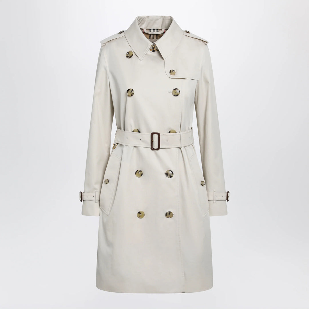 Burberry - Kensington mid-length tropical gabardine trench coat, beige