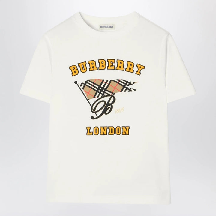 Burberry - Ivory T-shirt with logo print