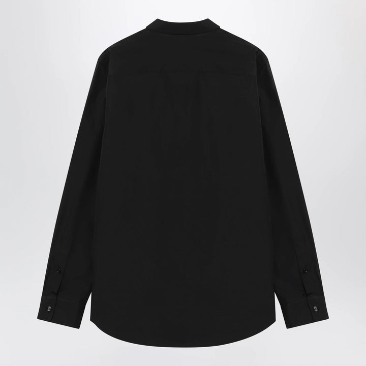 Burberry - Classic-fit cotton poplin shirt with Check trim, black