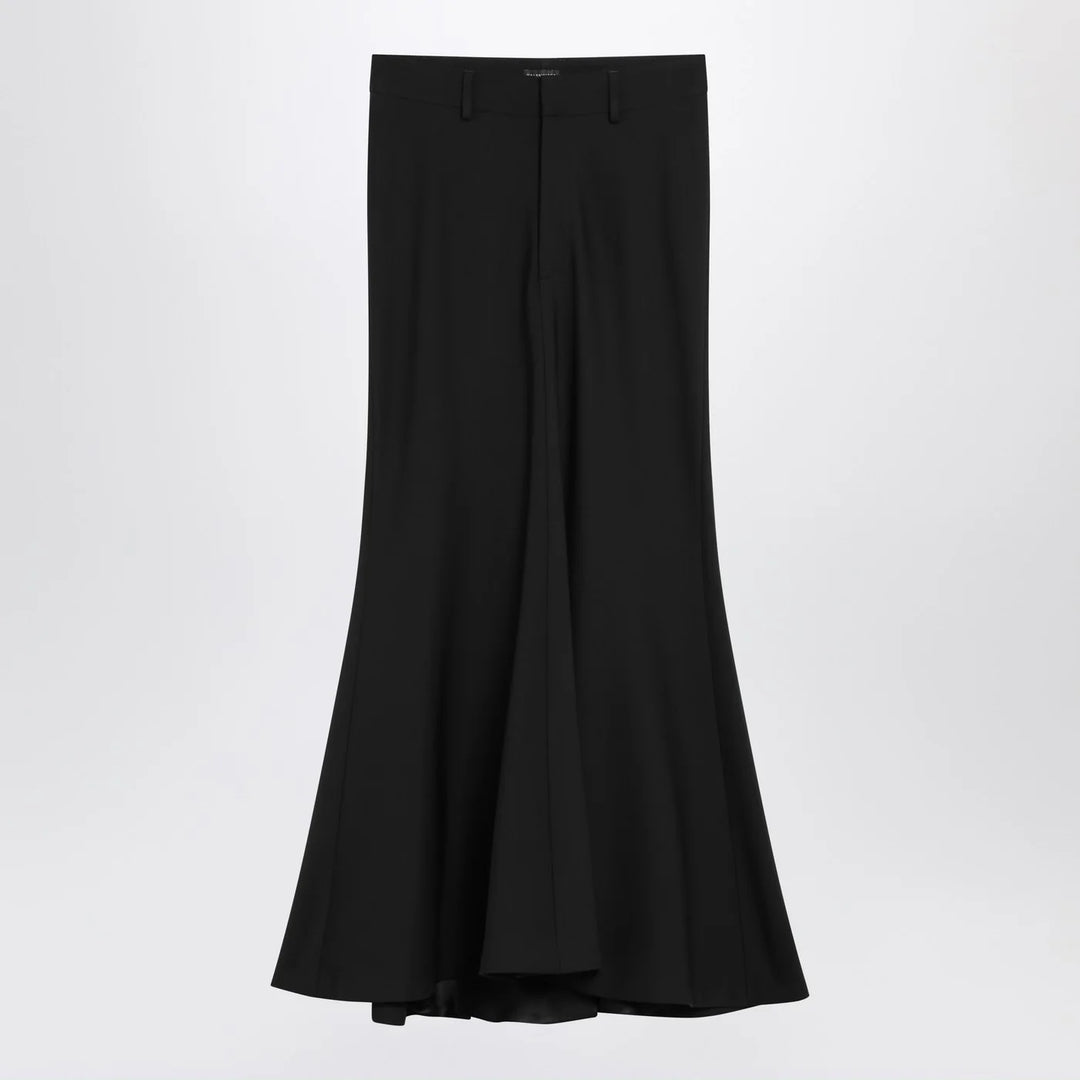 Balenciaga - Black long wool skirt