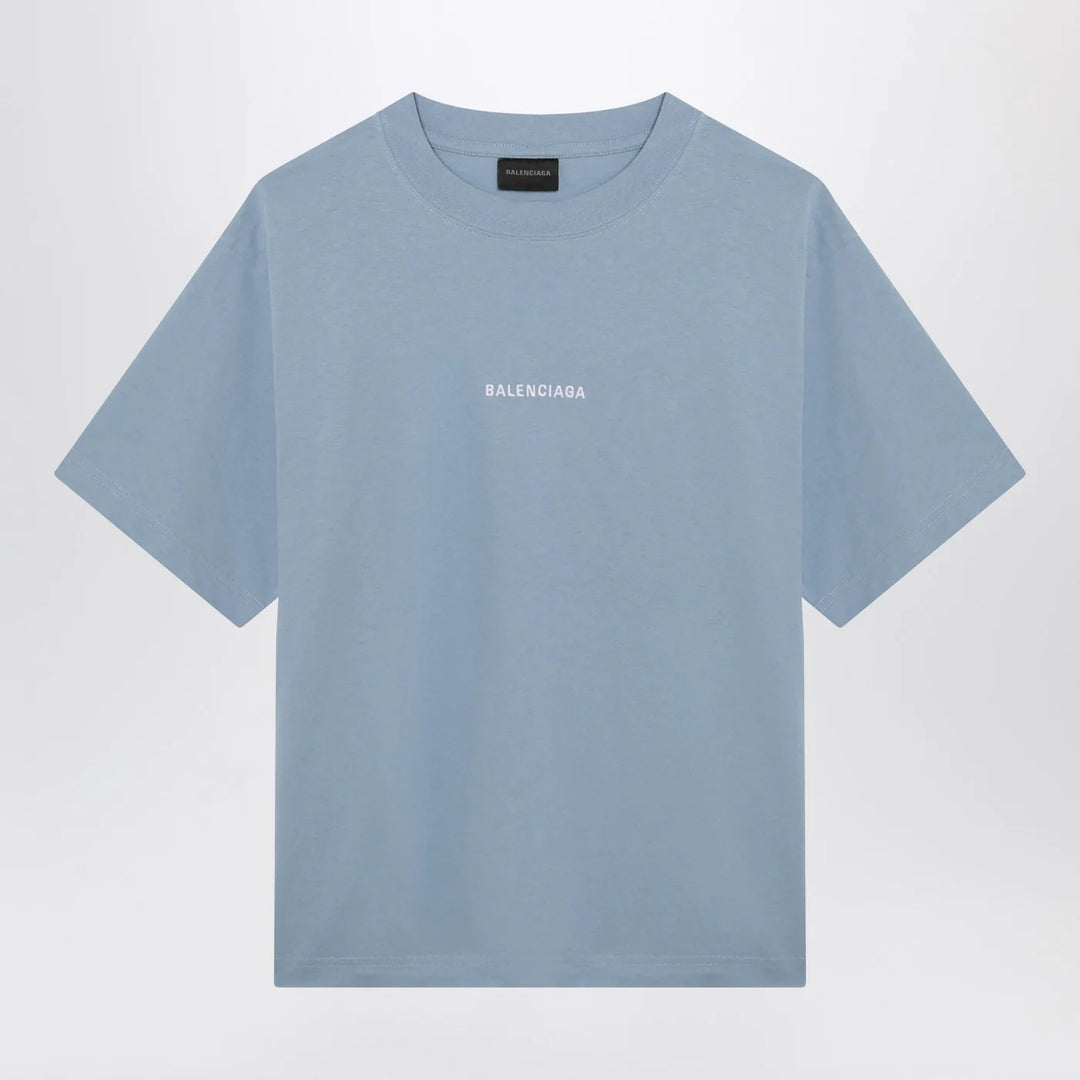 Balenciaga - Light blue Balenciaga Back Medium Fit T-shirt