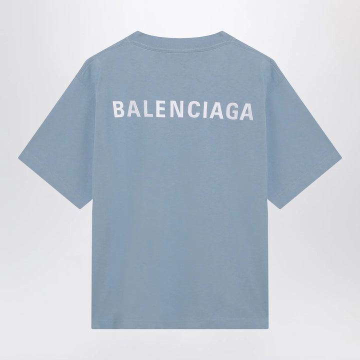 Balenciaga - Light blue Balenciaga Back Medium Fit T-shirt