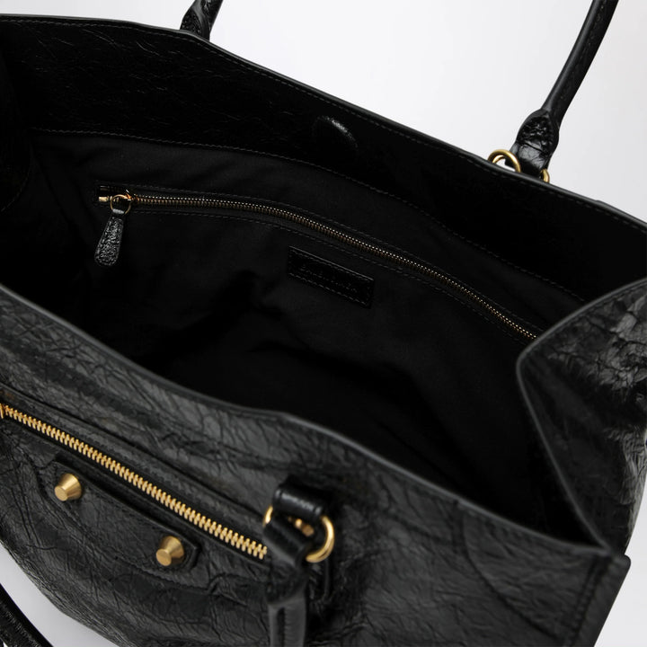 Balenciaga - Le City small lambskin leather tote bag in black