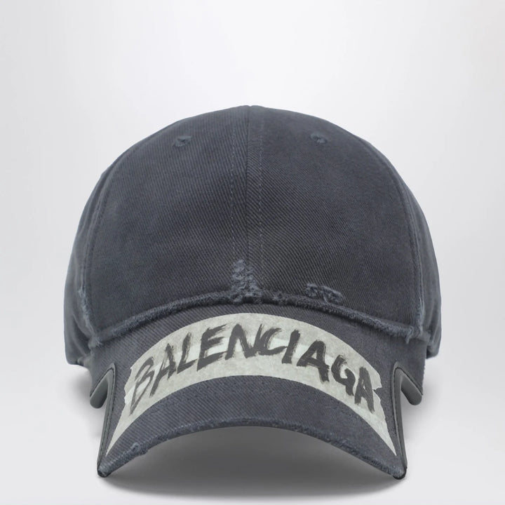 Balenciaga - Black washed-effect Masking Tape cap