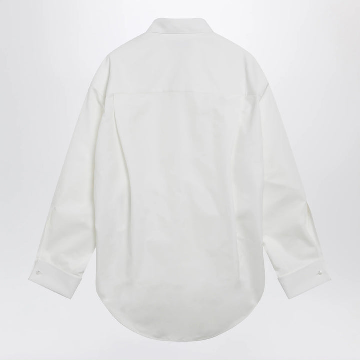 Balenciaga - Cocoon shirt in cotton and silk poplin, white