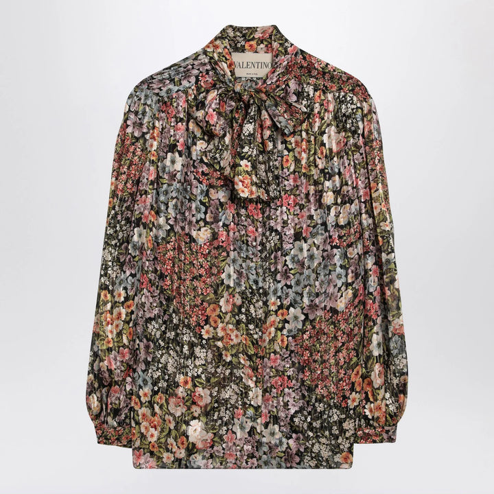Valentino - Silk blouse with floral print