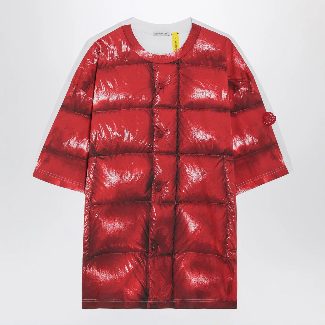 Moncler X A$AP Rocky - Red cotton T-shirt with digital print