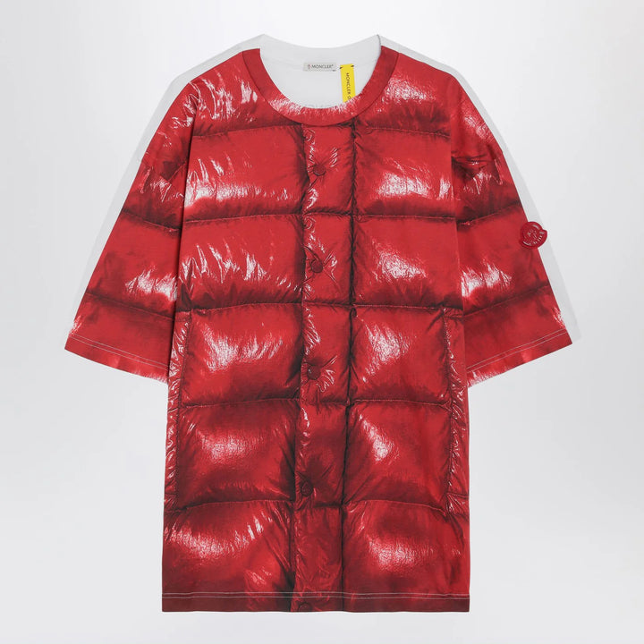 Moncler X A$AP Rocky - Red cotton T-shirt with digital print