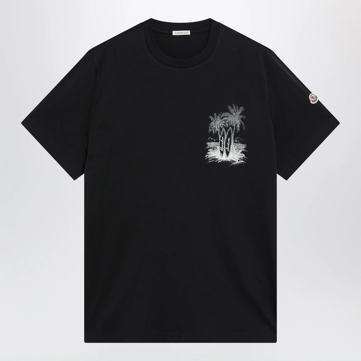 Moncler - Navy blue T-shirt with logo print