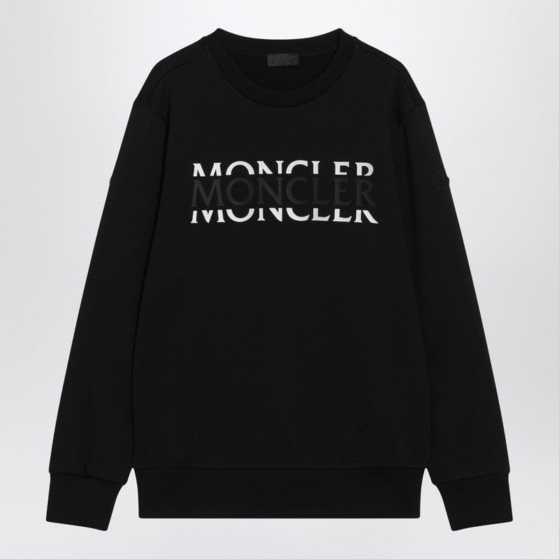 Shirts & Tops Moncler - Black crew-neck sweatshirt with logo - XL Brand