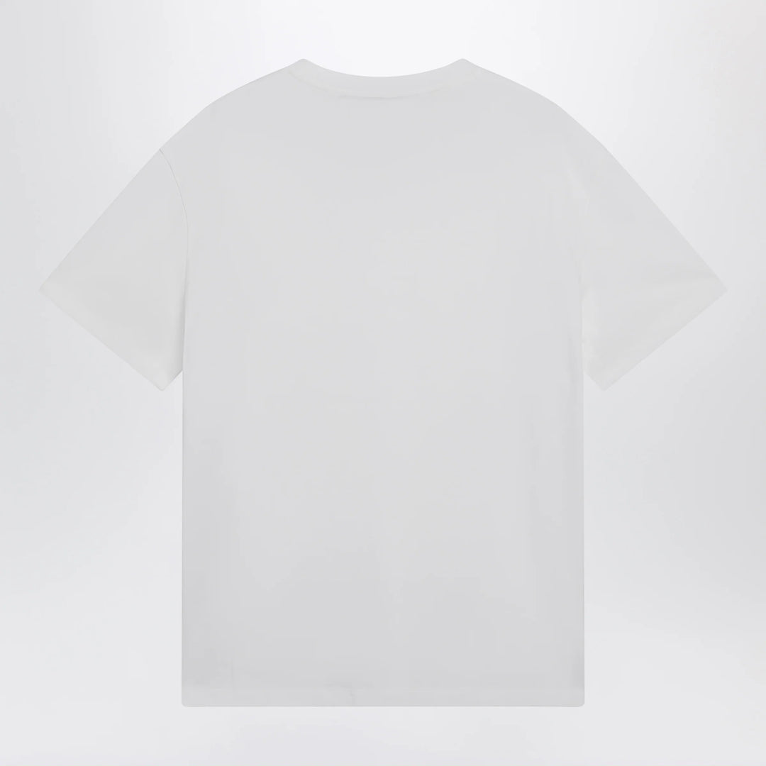Valentino - White cotton T-shirt with VGold