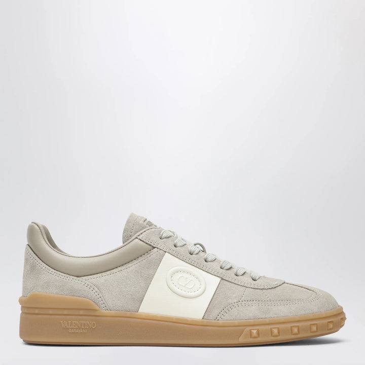 Valentino Garavani - Upvillage mixed-material sneakers in beige and ivory