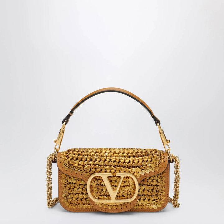 Valentino Garavani - Small woven Locò bag with VLogo Signature