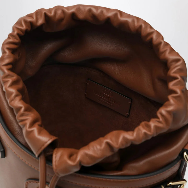 Valentino Garavani - VLogo Signature Bucket Bag in Tobacco Brand Apparel &amp; Accessories TU
