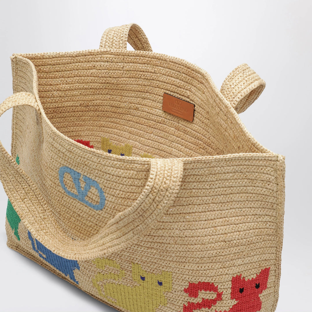 Valentino Garavani - Large Raffiachat shopping bag in raffia