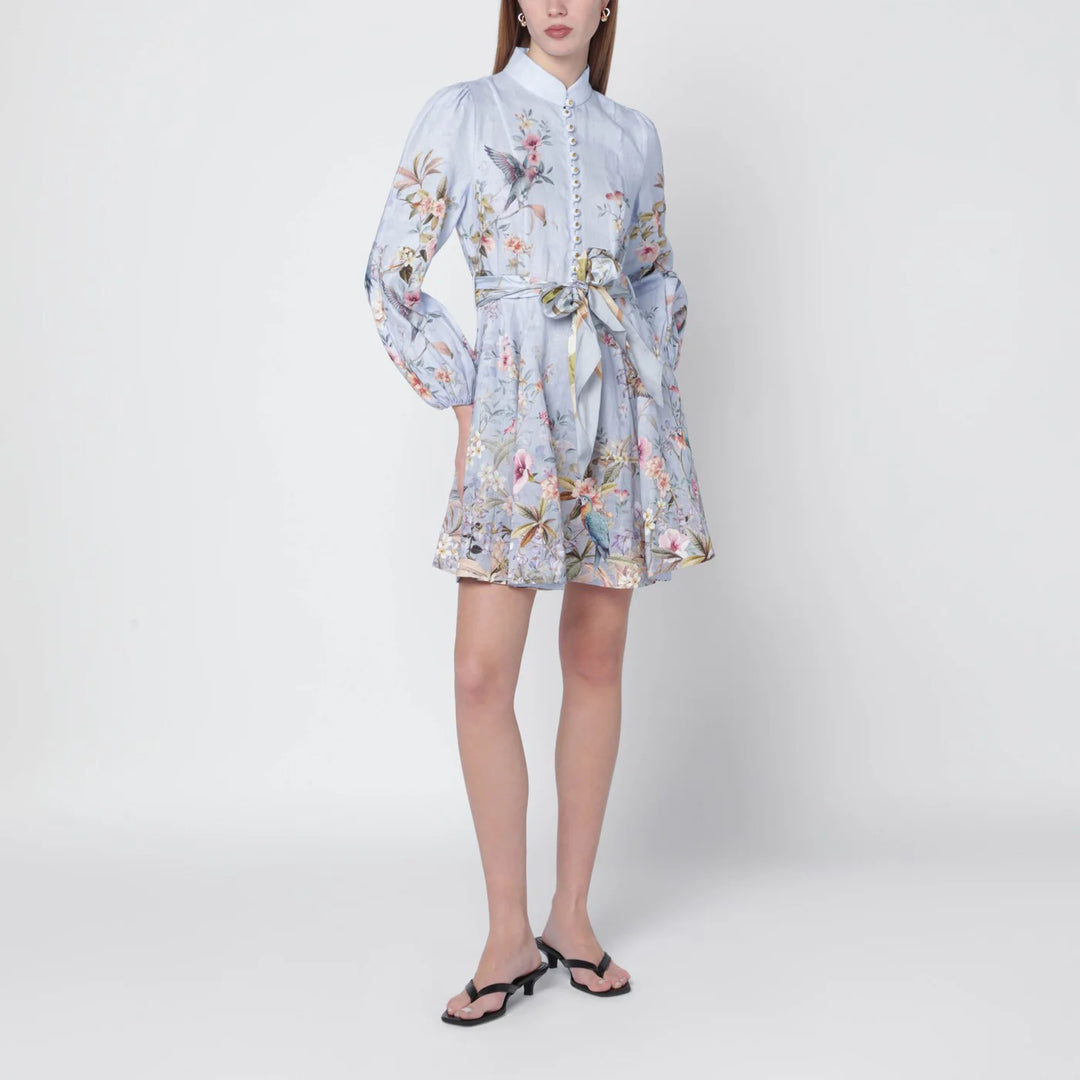 ZIMMERMANN - Rebellion blue Aviary mini dress