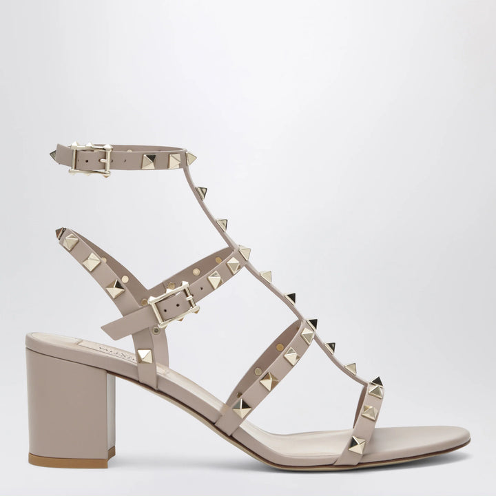 Valentino - Rockstud sandals with blush-colored straps
