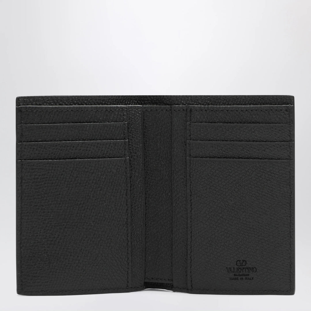 Valentino Garavani - Black Vlogo grained leather card holder