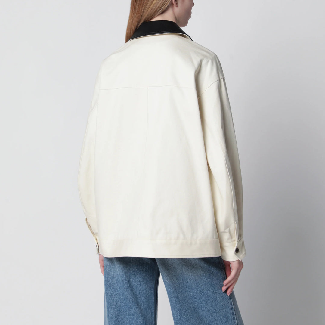 ANINE BING - Holden zip jacket in cotton, white