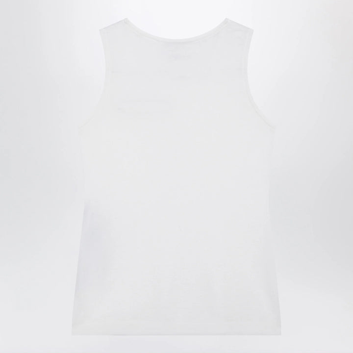 Balenciaga - White cotton-blend knit tank top