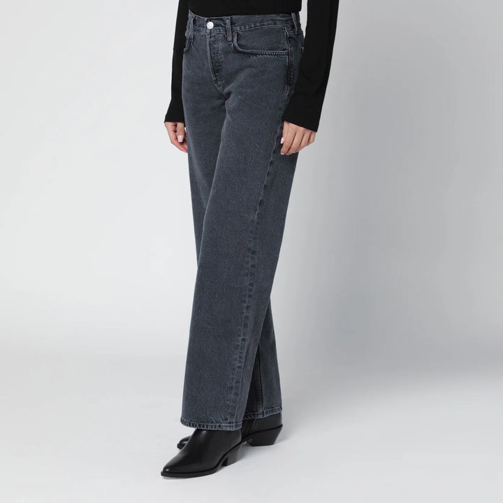 AGOLDE - Black faded-effect jeans