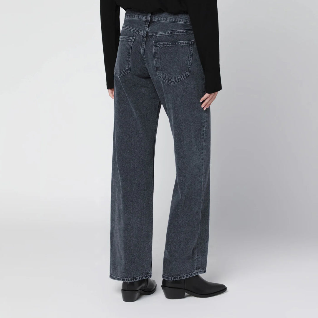 AGOLDE - Black faded-effect jeans