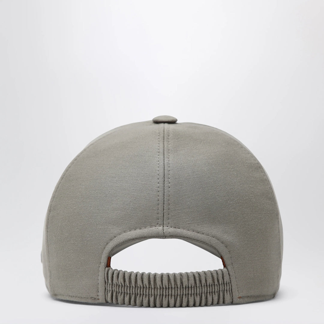 ZEGNA - Taupe cotton baseball cap