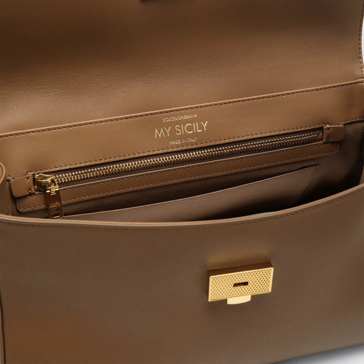 Dolce&amp;Gabbana - My Sicily top handle bag in caramel leather