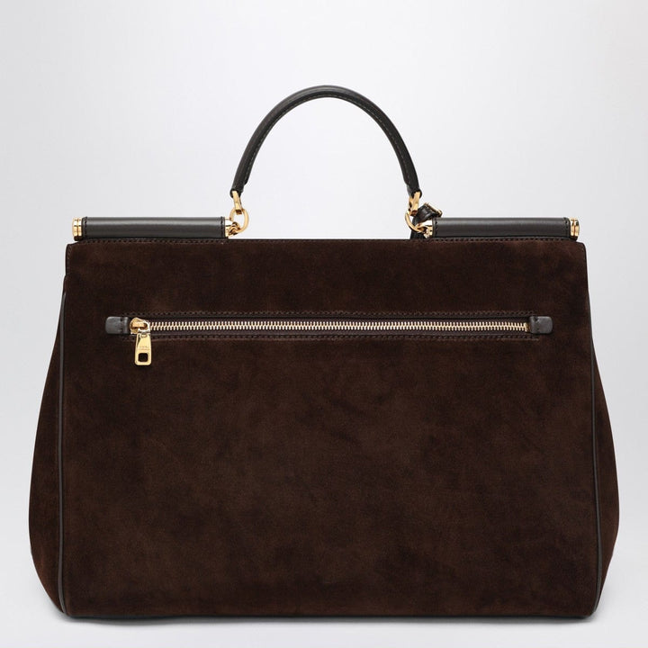 General UNI Dolce&Gabbana Ebony brown suede large bag My Sicily Brand