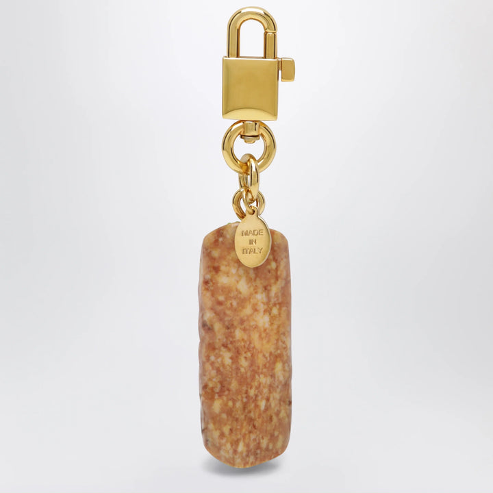 Dolce&amp;Gabbana - Cannolo charm keyring in metal and resin, multicolor